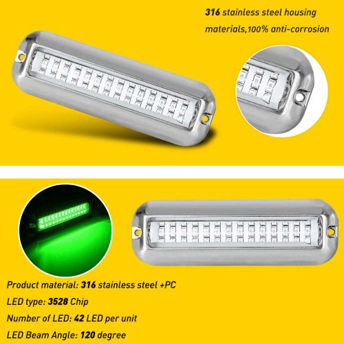 2pcs 42led boat light stainless pontoon underwater for boat transom light marine