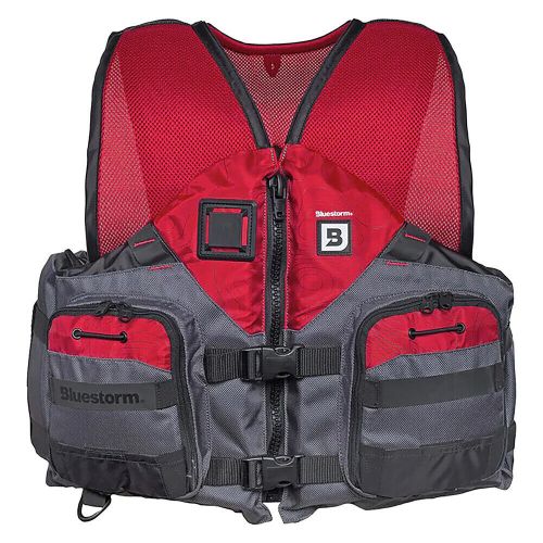 Bluestorm sportsman adult mesh fishing life jacket - nitro red - 2xl/3xl