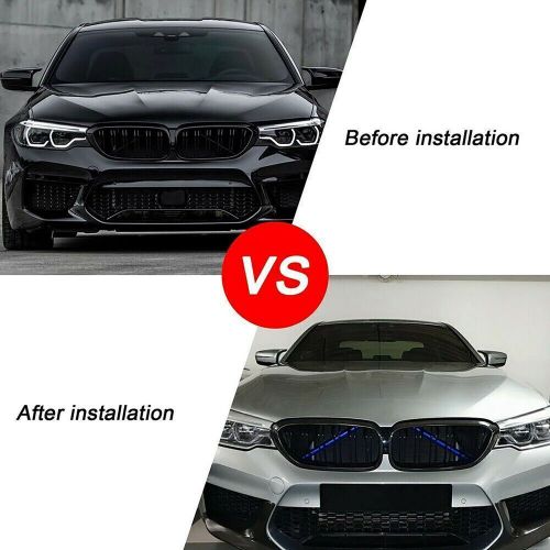 Blue plastic front grill stripes for bmw 1/2/3/4/5/6/7 series  auto accessories