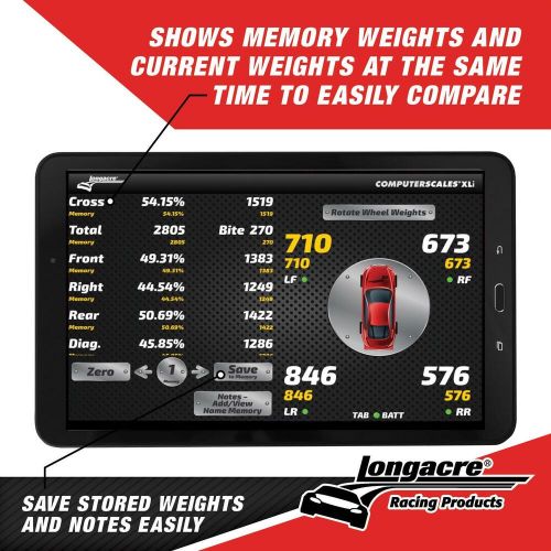 Longacre 52-72715 wireless tablet xli scales w/ storage box