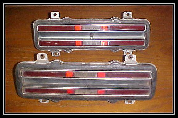 Original 67 68 firebird gm pair tail light assemblies w/lens & housings 1967 