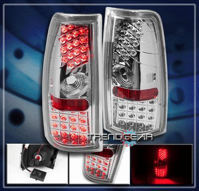 99-06 chevy silverado pickup truck led tail brake light chrome 00 01 02 03 04 05