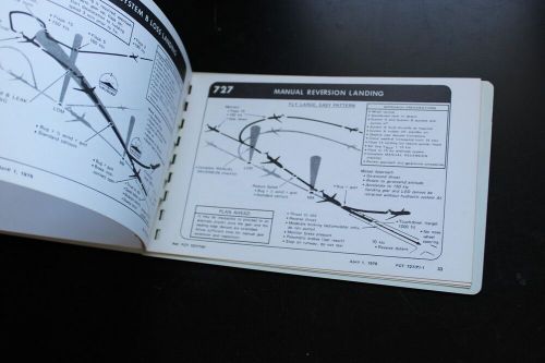 Original boeing 727 flight patterns manual guide book 37 pages reference 1981