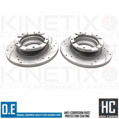 Fits ford tourneo custom 2.2 tdci 12- front rear drilled grooved brake discs