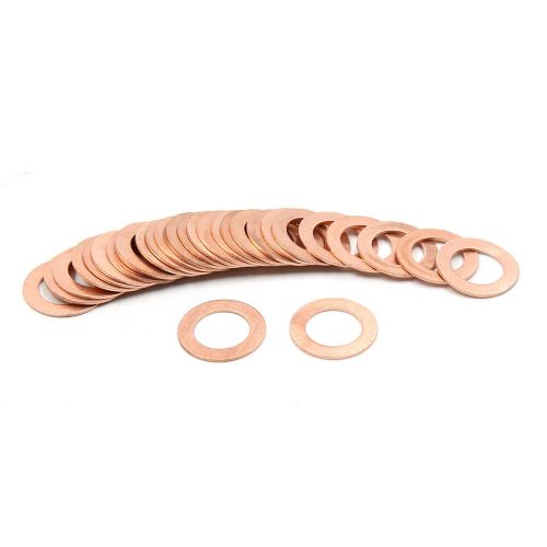 30pcs 15mm inner copper washer car flat seal plate gasket ring-