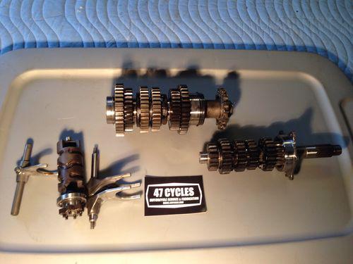 2007-08 yamaha r1 transmission with shift forks