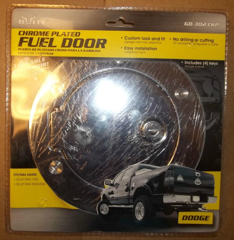 New bully easy installation chrome plated fuel door dodge gd-302 ckp 