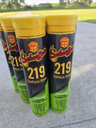 Schaeffer&#039;s #219 synforce green waterproof grease nlgi #2 9 tubes