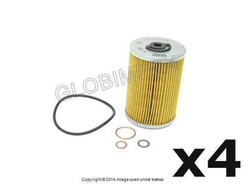 Mercedes r107 w109 w111 oil filter kit set of 4 mann oem +1 year warranty