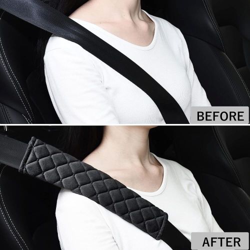 4× car safety seat belt shoulder pads cover set cushion harness comfortable pad