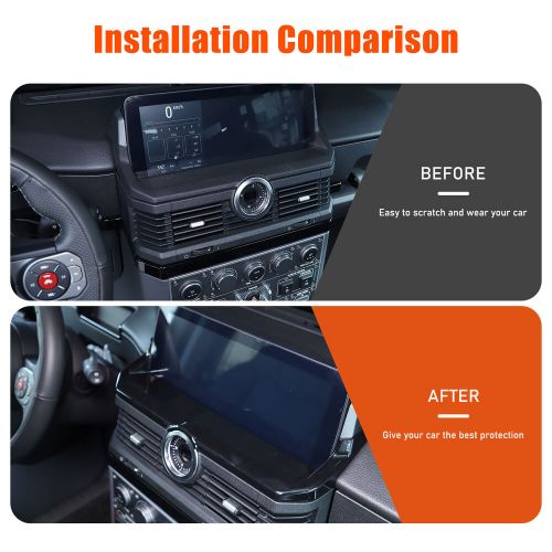 Abs gloss black navigation screen frame cover for ineos grenadier-