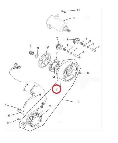 Jianshe  magneto flywheel rotor  bashan 400