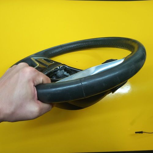 2013-2017 cadillac xts column steering wheel 4 spoke leather black w/ switch oem
