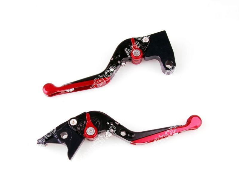 Adjustable folding extendable brake clutch levers honda st 1300 2008-2012 red