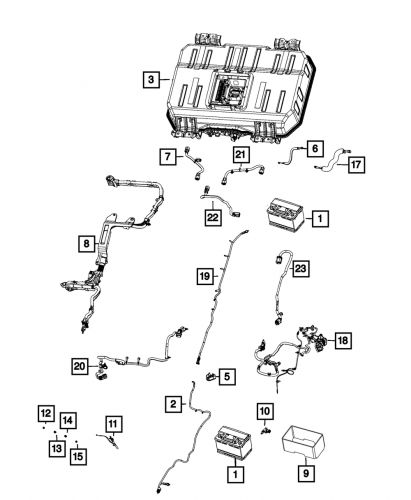 Genuine mopar charge port in line wiring 68408763aa