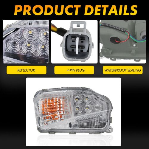 Fits 2012 13 2014 2015 toyota prius led drl bumper signal fog lights lamp left n