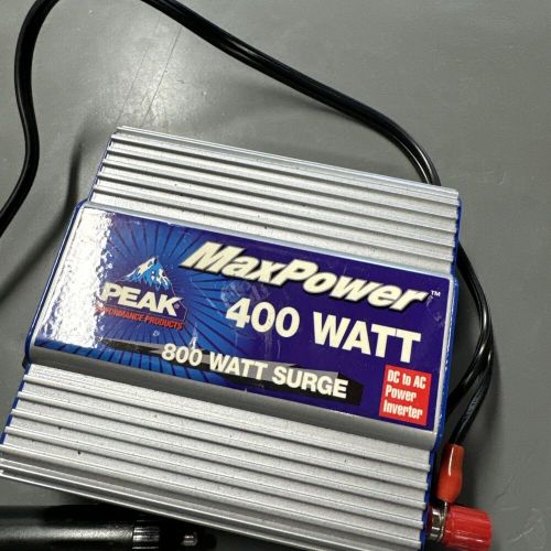 Peak maxpower 400w power inverter dual ac outlet  model pkc1au used dc to ac