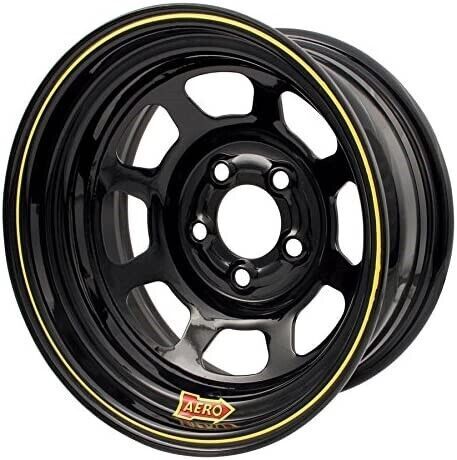 Aero race wheels 50-175035 black 15&#034; x 7&#034; - 5 x 5&#034; pattern - 3.5&#034; back spacing