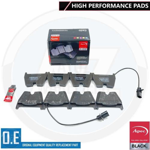 For audi rs4 b7 b8 rs5 r8 lamborghini gallardo apec black front brake pads set