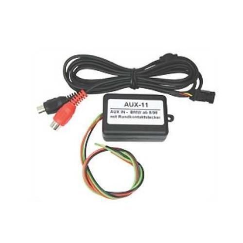 Sound aux-in interface adapter for bmw radio navigation system from 08/98 i-bus round-