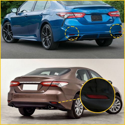 Left+right rear bumper reflector light lamp for 18-21 toyota camry le se xle xse