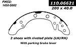 Centric parts 111.06621 rear new brake shoes