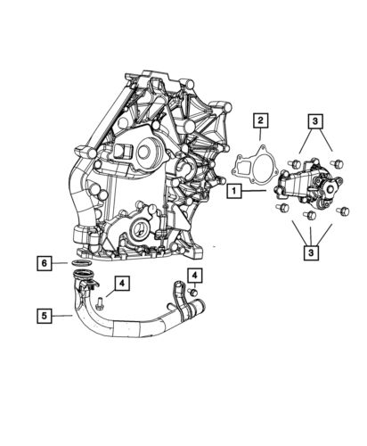 Genuine mopar water pump 4648952bb