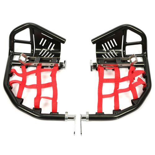 1 × pair nerf bars black red nets bar for fits  honda 400ex 400x all years