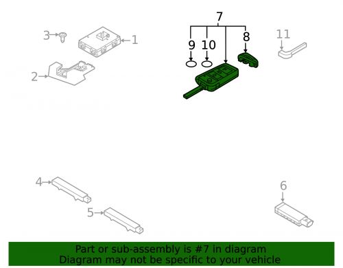 Genuine volkswagen remote control 3g0-959-752-da-dtb