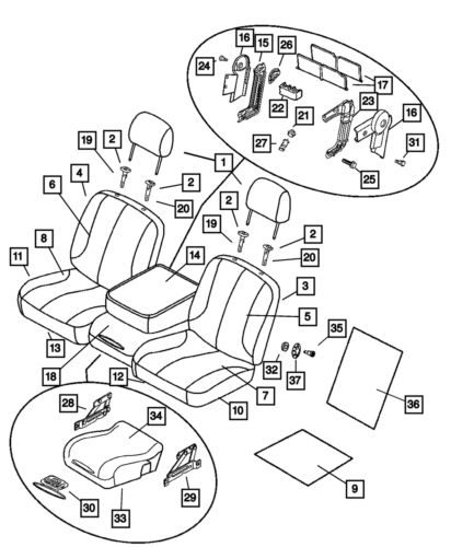 Genuine mopar front seat back right 1ml491j3aa