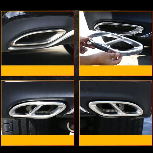 Quad exit amg-style steel exhaust tips for 2016-2023 mercedes e-class w213 c238