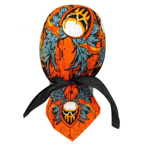 Old warrior bandanna biker head wrap skull cap  capsmith du rag