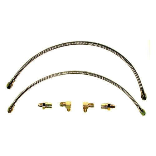 Wilwood flexline braided front brake hose kit for honda civic ej ek 1.6 220-6419