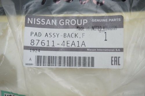 Genuine nissan qashqai drivers front rh seat back pad 2014-2020 - 87611 4ea1a -