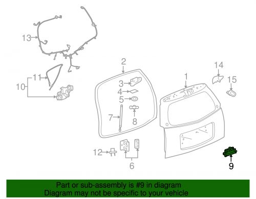 Genuine  handle assembly-l/gate o/s pull              *dark brahma mt 15898421