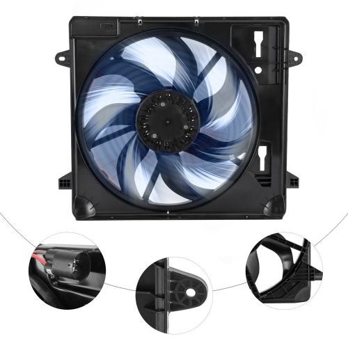 For jeep wrangler 2012-2018 radiator cooling fan fan assembly 2300r/min durable