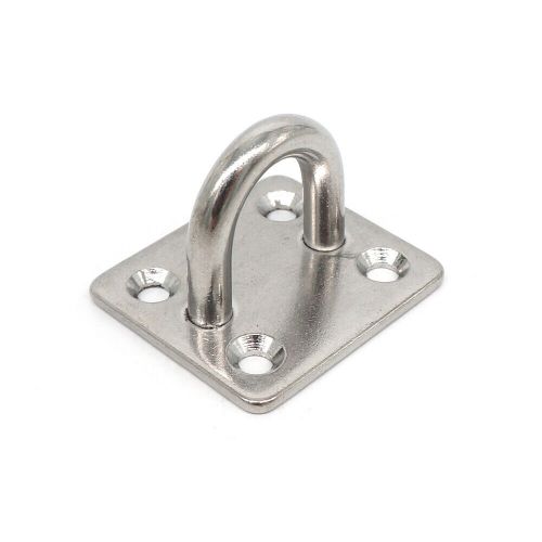 4pcs m6 304 stainless steel square shaped eye plates marine pad boat rigging