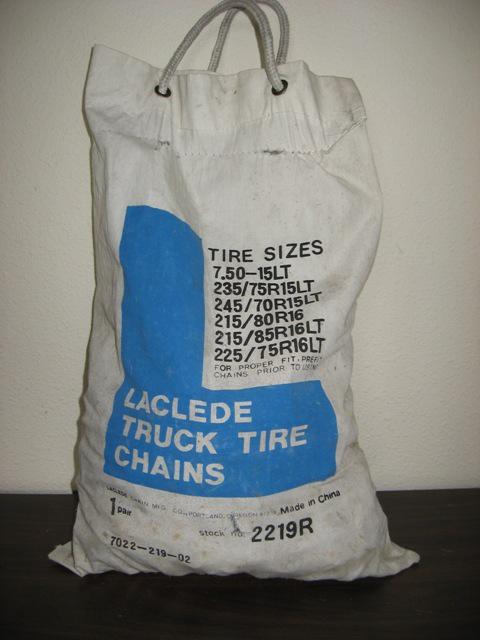 1 pair laclede truck tire chains 2219r traction snow black coated euc