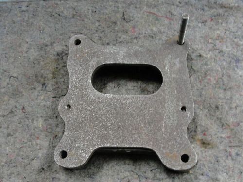 Used 4-barrel carburetor adapter  1 &#034; aluminum spacer plate w/ 2 barrel plate.