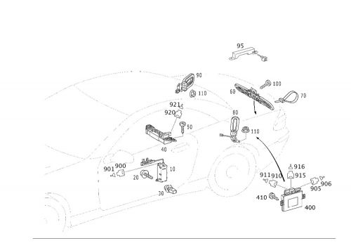 Genuine mercedes-benz antenna 221-820-18-75