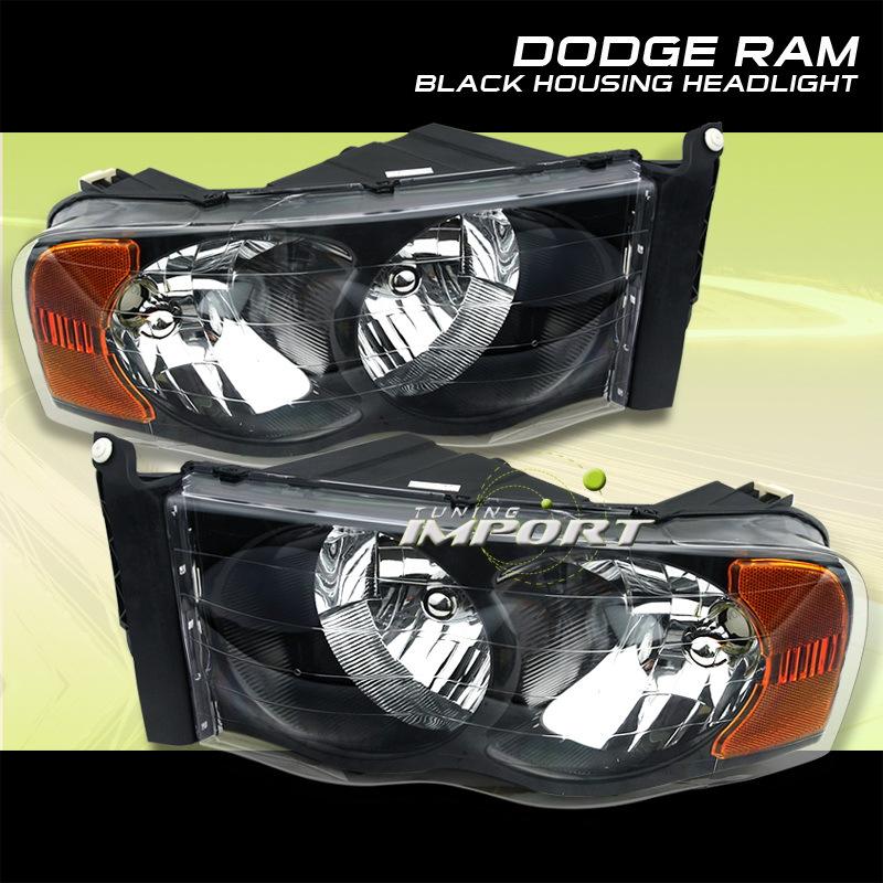 2002-2005 dodge ram 1500/2500 pickup/truck 1pc headlights vision amber signal