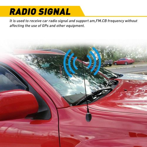 Oxilam black antenna stereo fm am aerial radio super signal booster antenna 21in