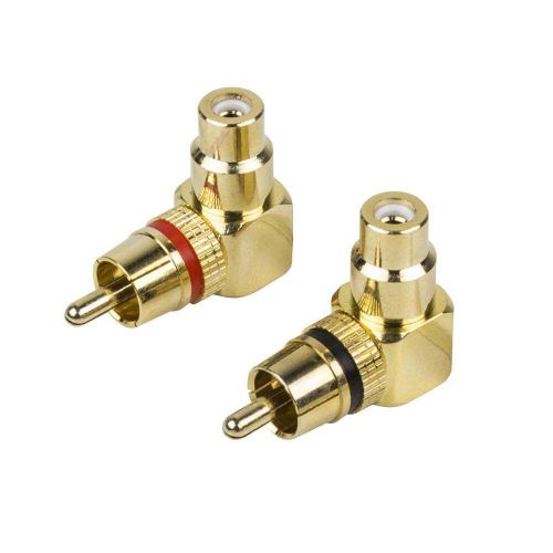 Raptor rmfr barrel connectors male to female right angle - pro series - pair