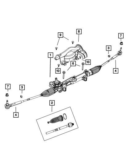 Genuine mopar rack &amp; pinion gear 5151705af dodge chrysler 2011-2020