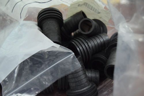 Lot of 20- black 1&#034; hose adaptors threaded with o-rings 347-10-003