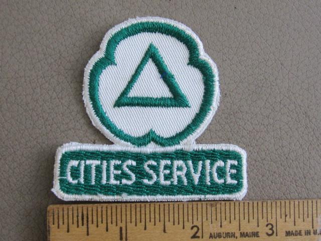 Nos 60s cities service oil co. uniform patch-green