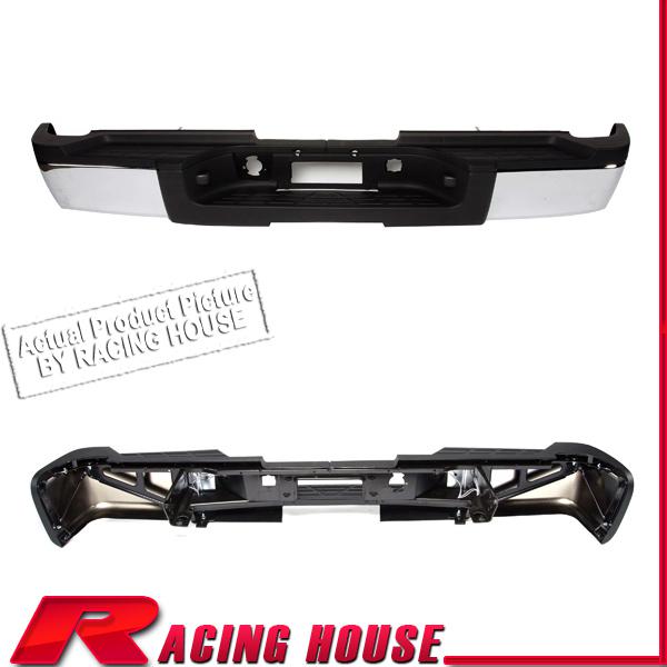 Rear step bumper replacement bar w/ pad 07-10 sierra 3500hd dual wheel no sensor