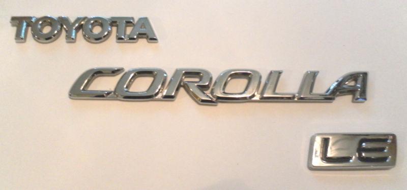 Toyota corolla le trunk emblems 2006-08 oem emblems