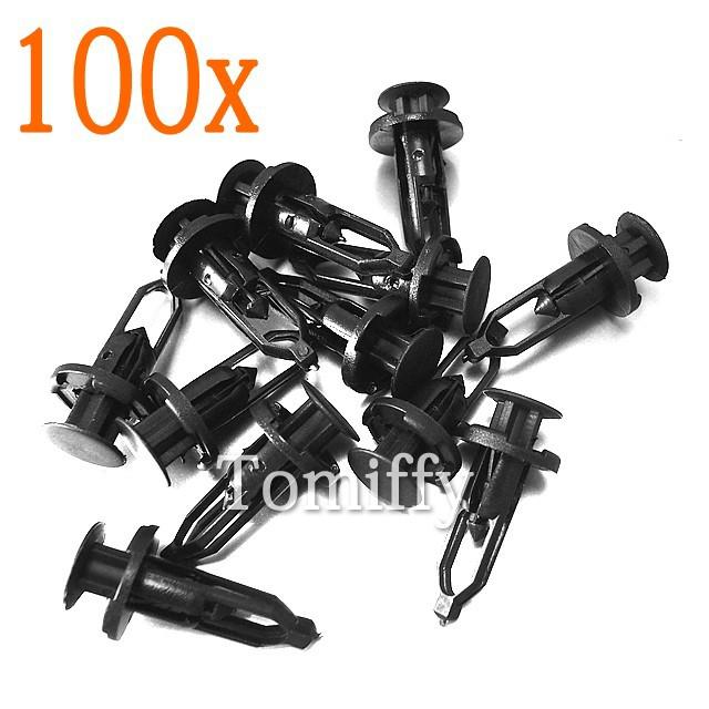 100pc rear bumper fasteners clips nylon retainer toyota tercel 52161-16010