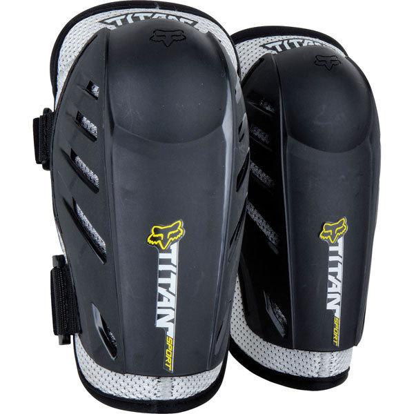 Black/silver l/xl fox racing titan sport elbow guards